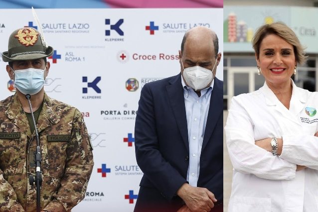 Il generale Figluolo, Nicola Zingaretti e Antonella Viola