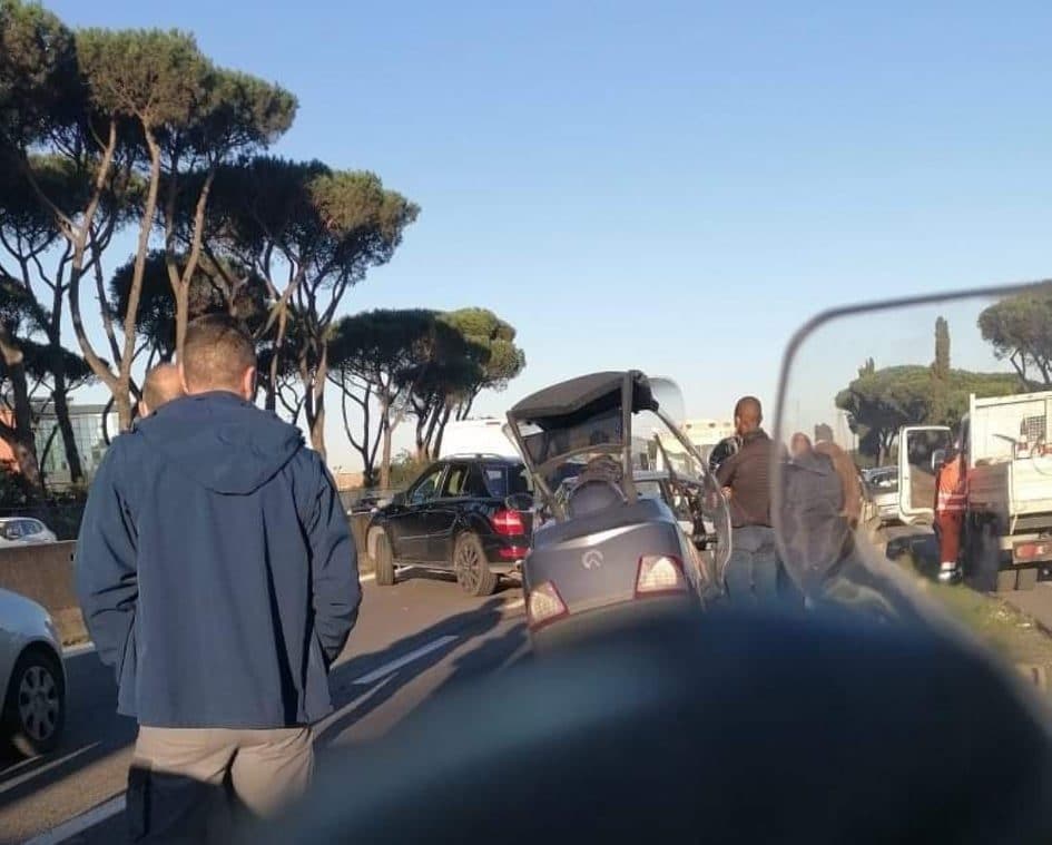 Il temponamento su via Pontina