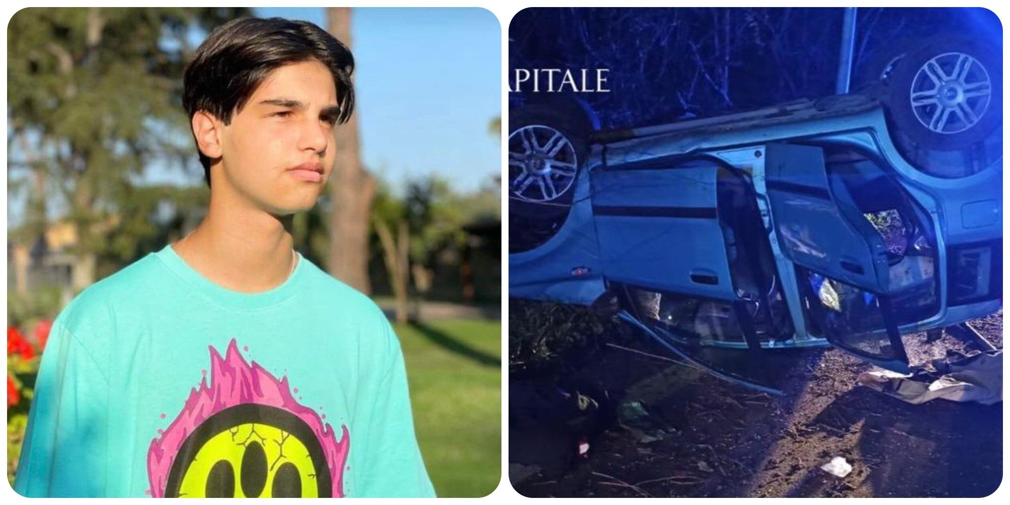 Edoardo Divino morto dopo l'incidente all'Eur l'amico 18enne indagato
