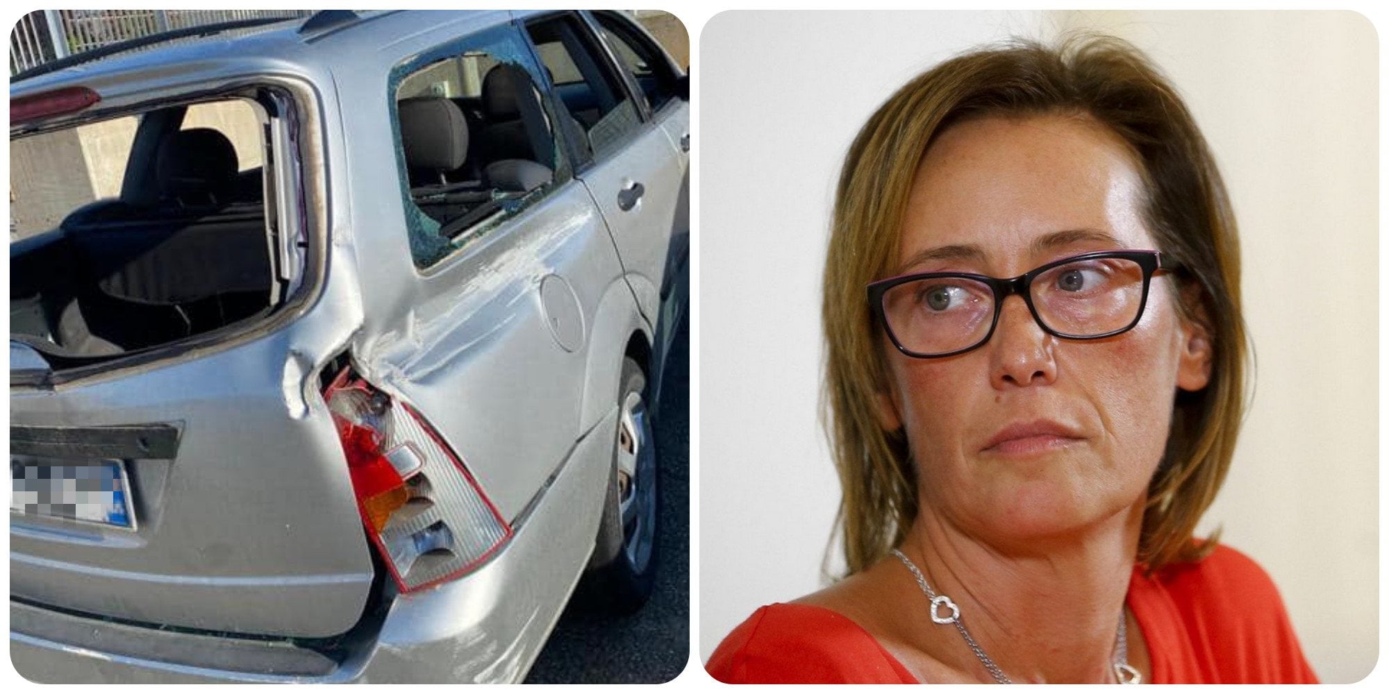 La macchina incidentata dei genitori di ilaria Cucchi