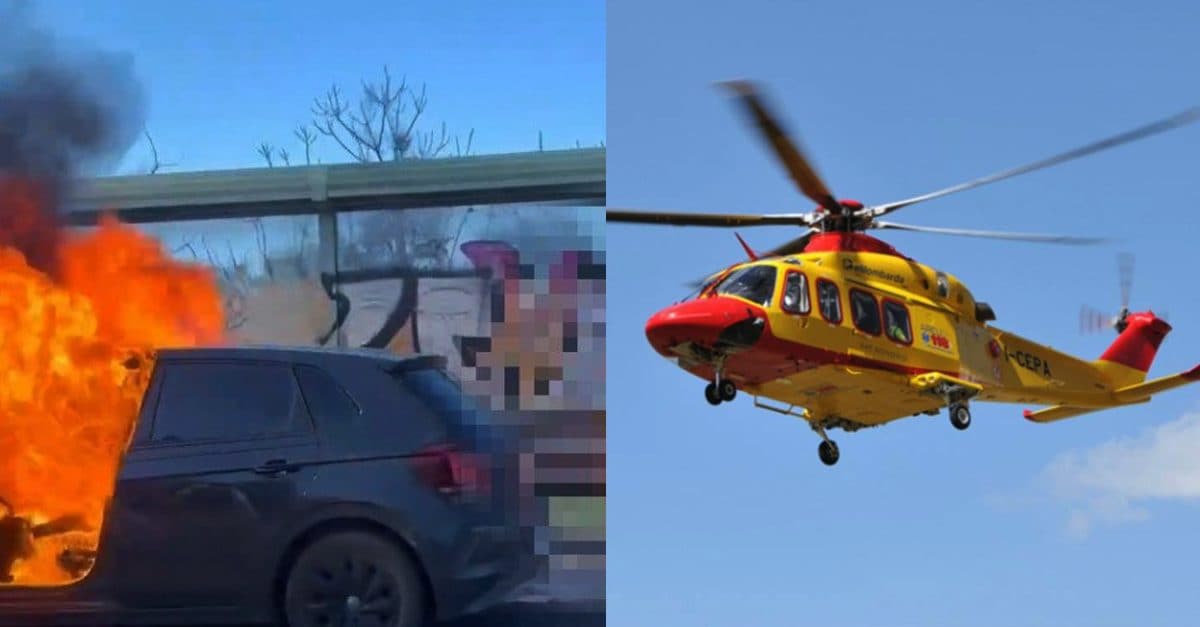 Incidente sul Grande Raccordo Anulare, auto in fiamme: conducente ...