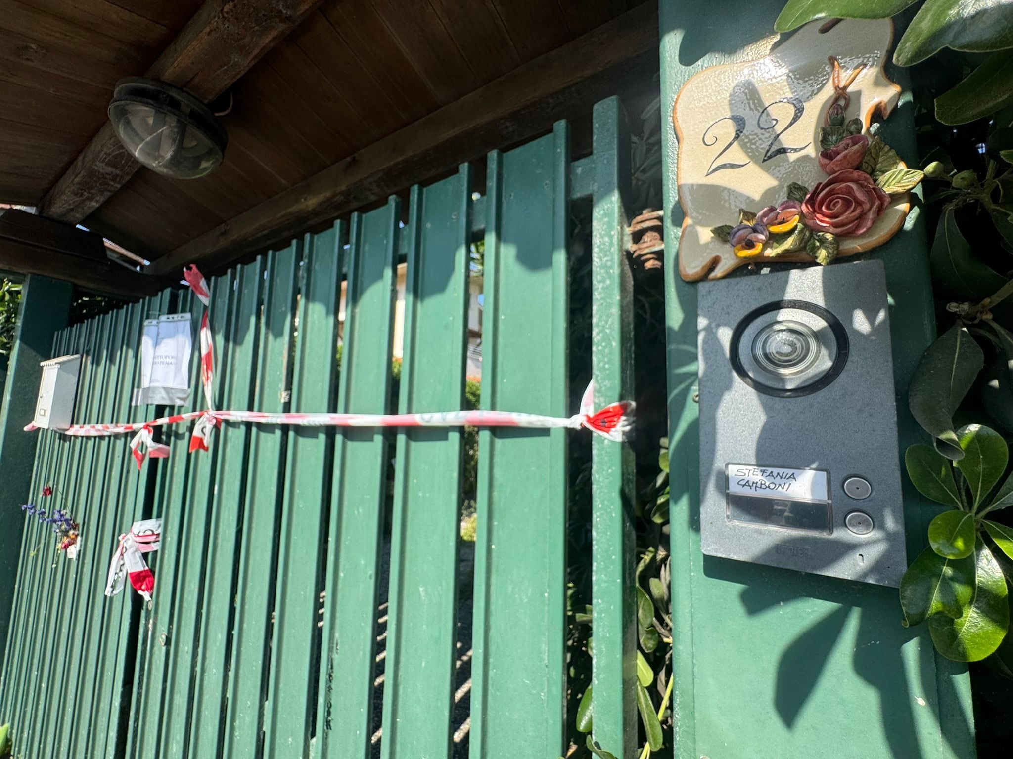 La villetta in cui viveva Stefania Camboni.