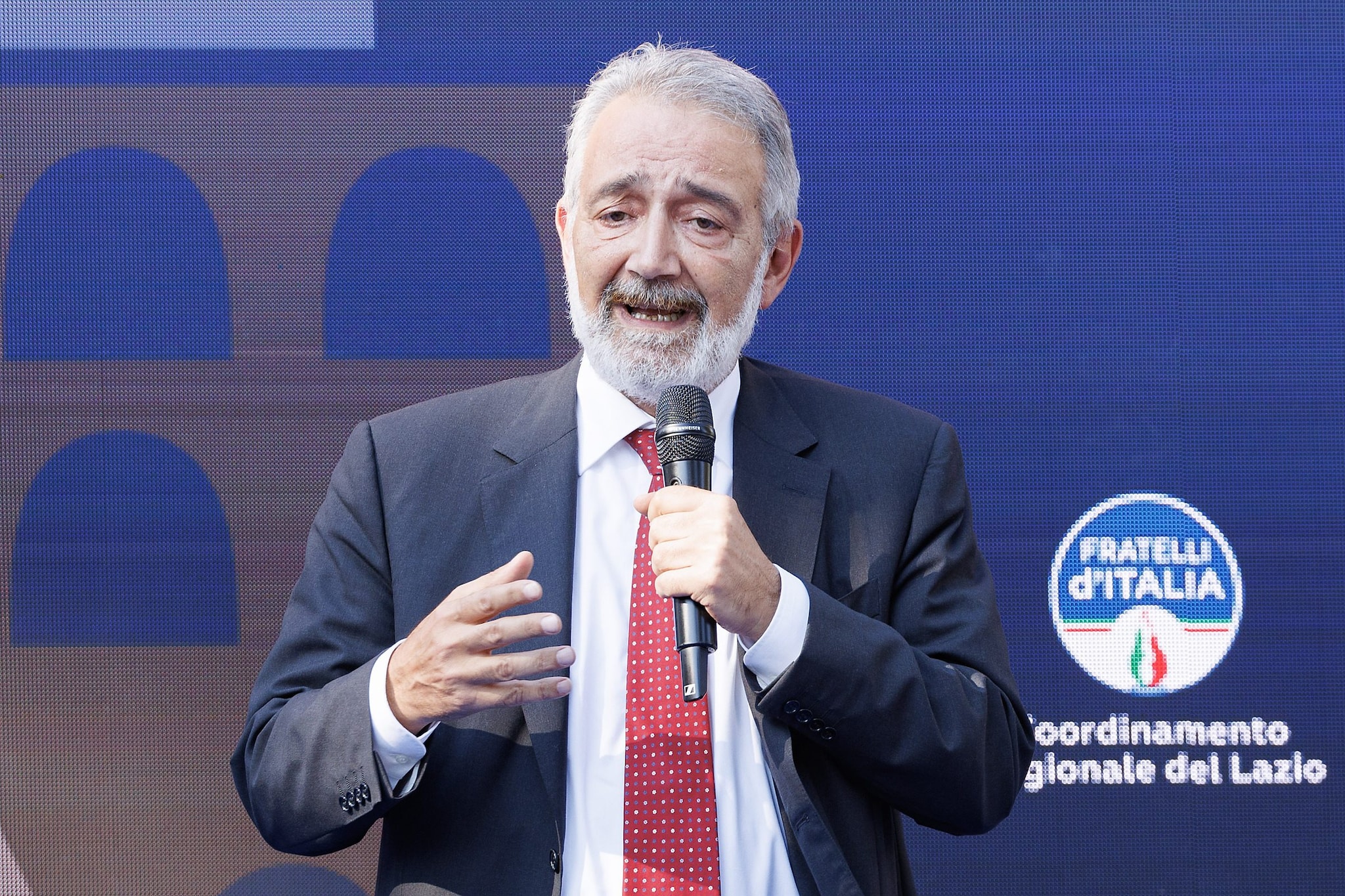 Il presidente della Regione Lazio Francesco Rocca