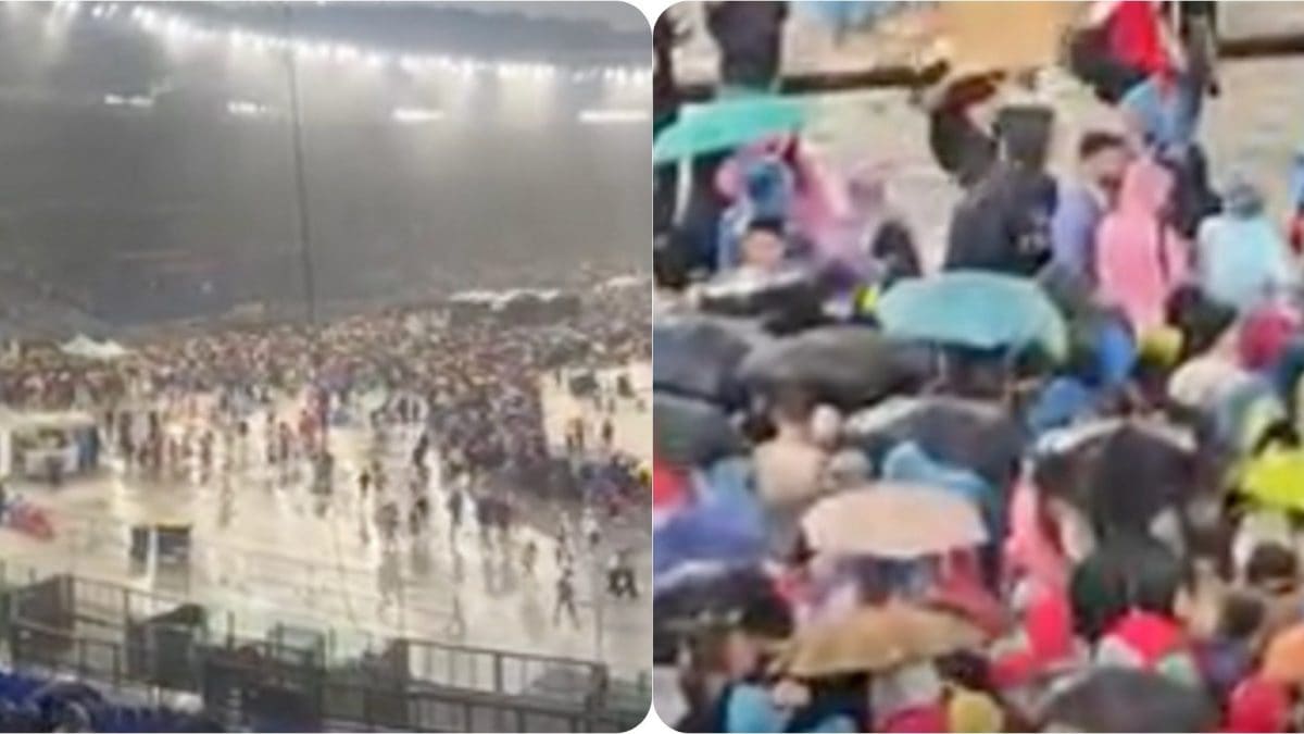La situazione allo stadio Olimpico ieri prima del concerto di Ultimo.