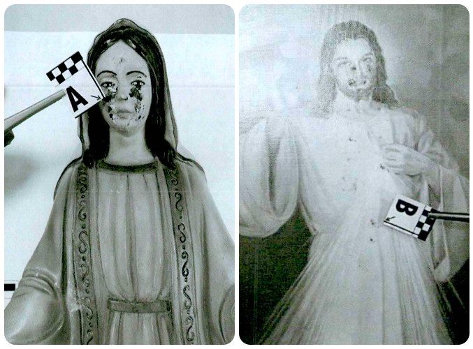 Madonna di Trevignano, ecco la perizia di Giardina sul sangue: le immagini esclusive dei reperti