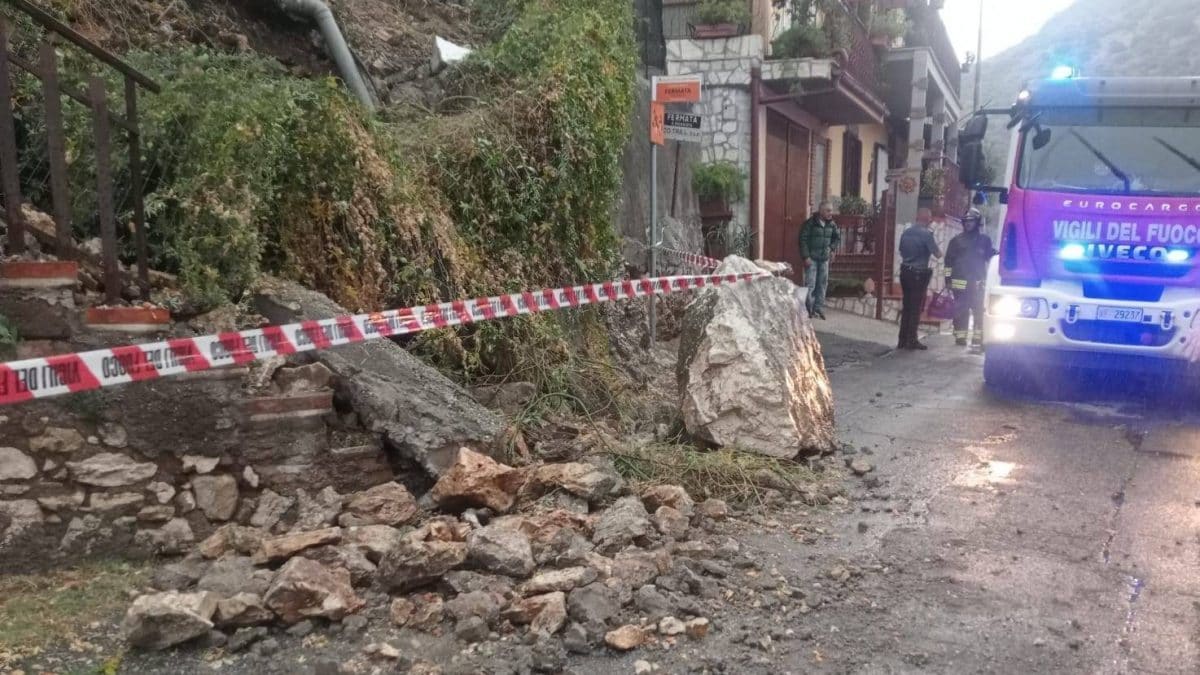 La frana a Fara Sabina