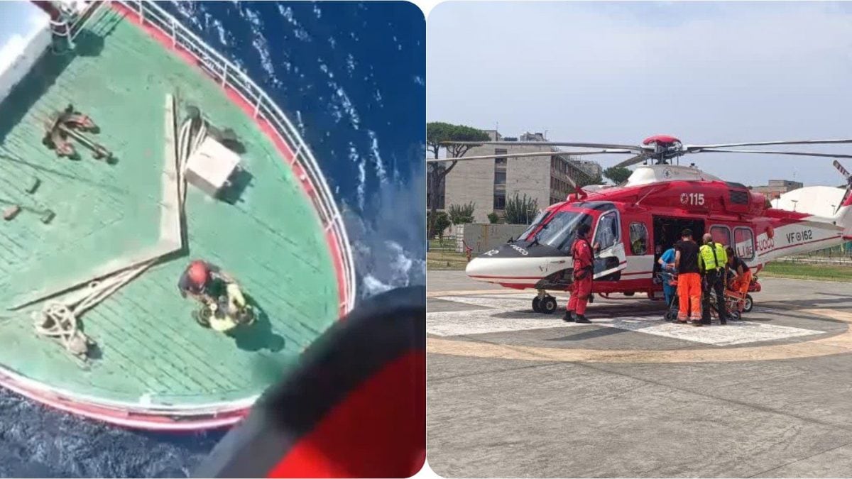 L’intervento dei vigili del fuoco oggi in mare.