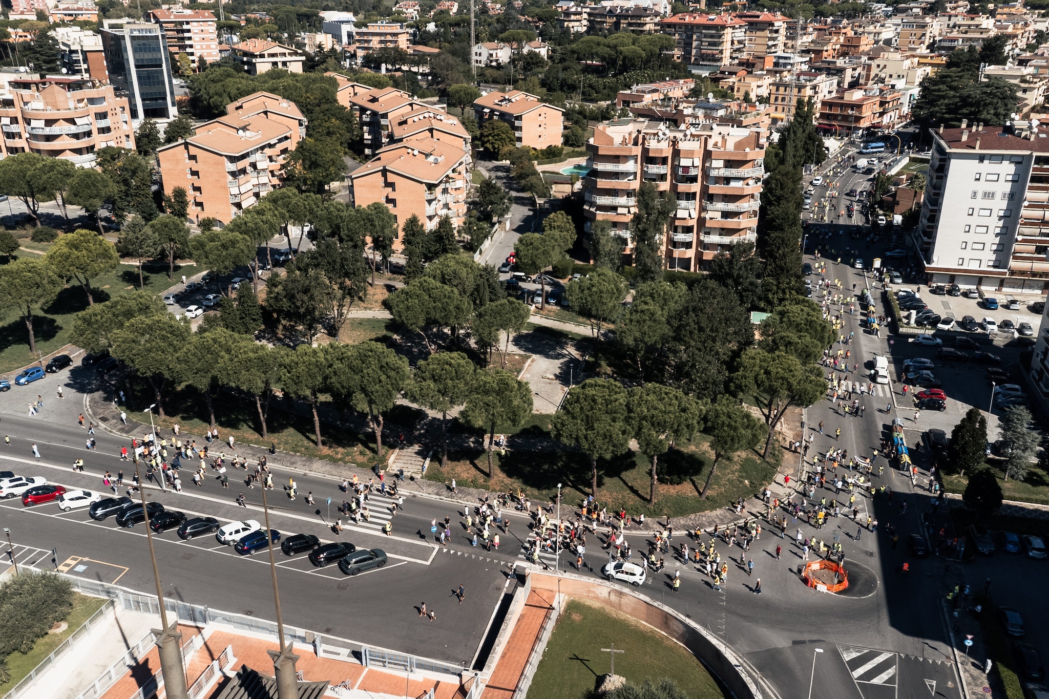 Il tratto interessato dalla nuova viabilità visto dall’alto.