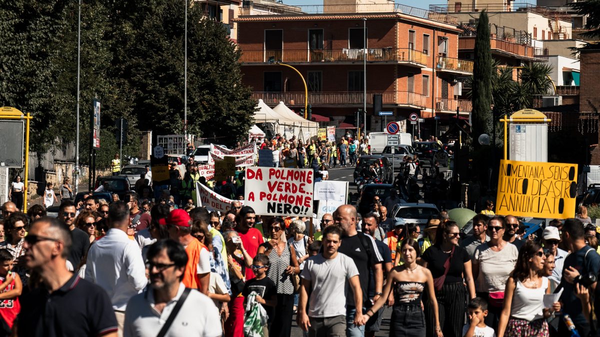 La manifestazione oggi a Roma.
