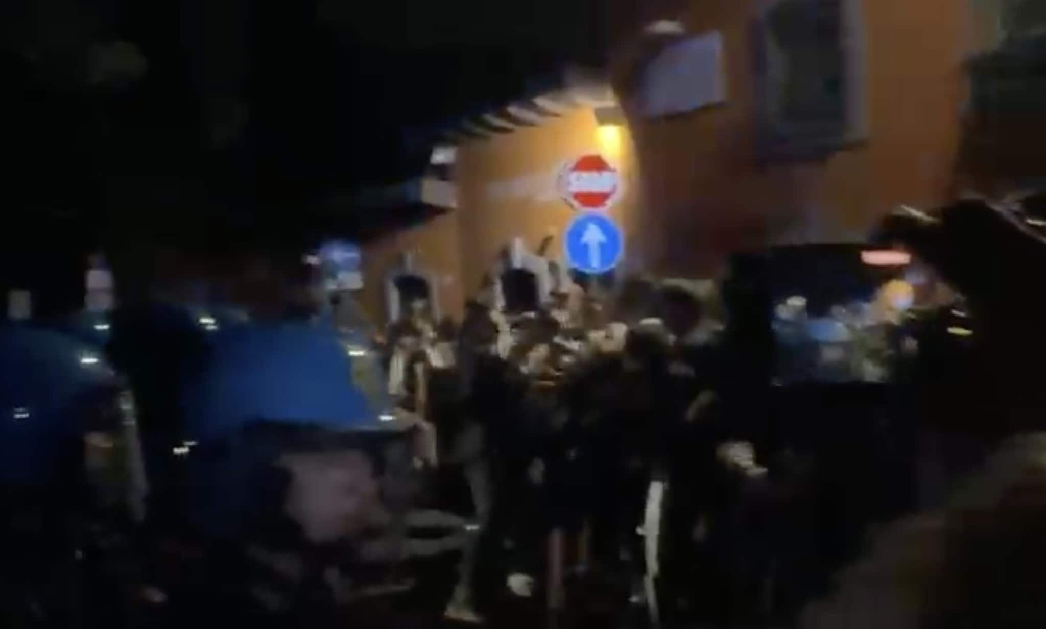 Il momento delle tensioni con la polizia.