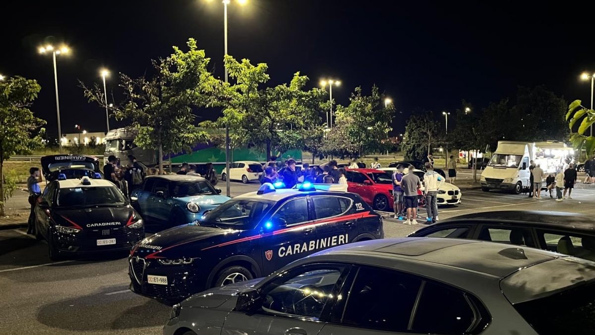 L’intervento nel parcheggio d’ingresso di Parco Da Vinci.