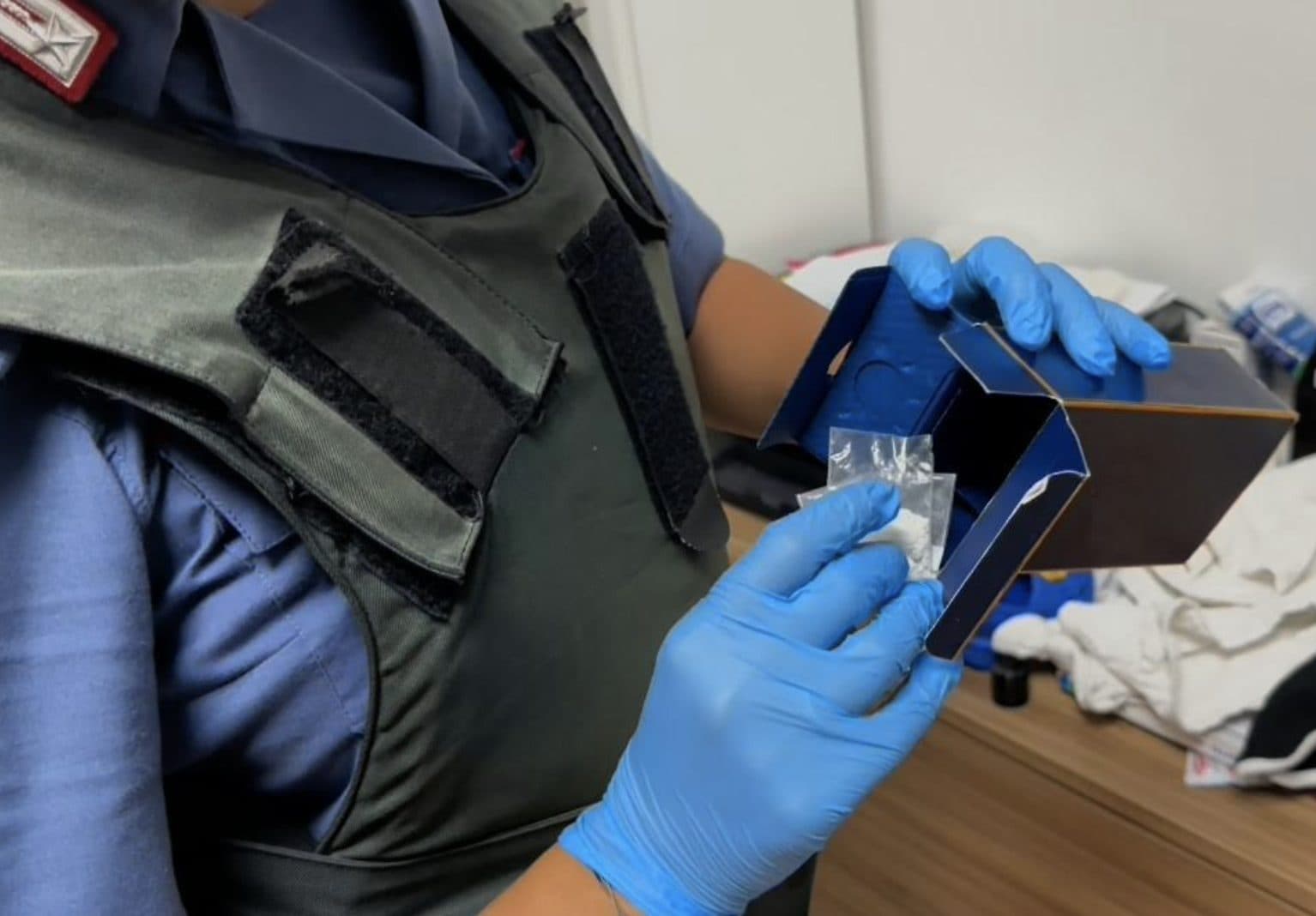 Parte della droga sequestrata