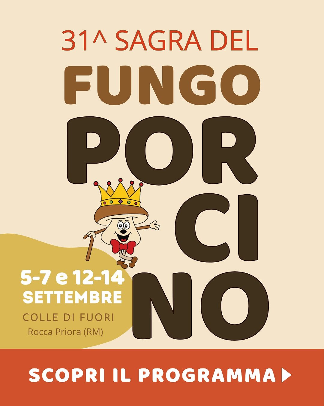 La locandina della Sagra a Colle di Fuori.