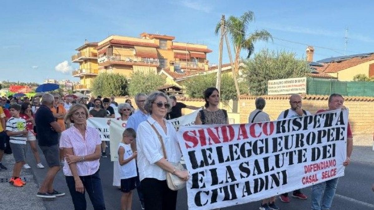 La manifestazione a Casal Selce