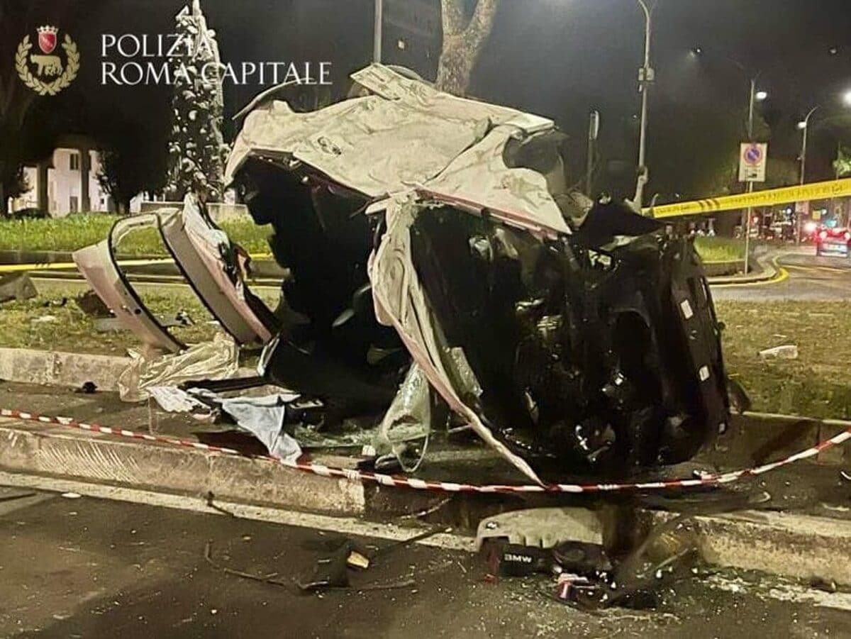La Bmw coinvolta nell’incidente