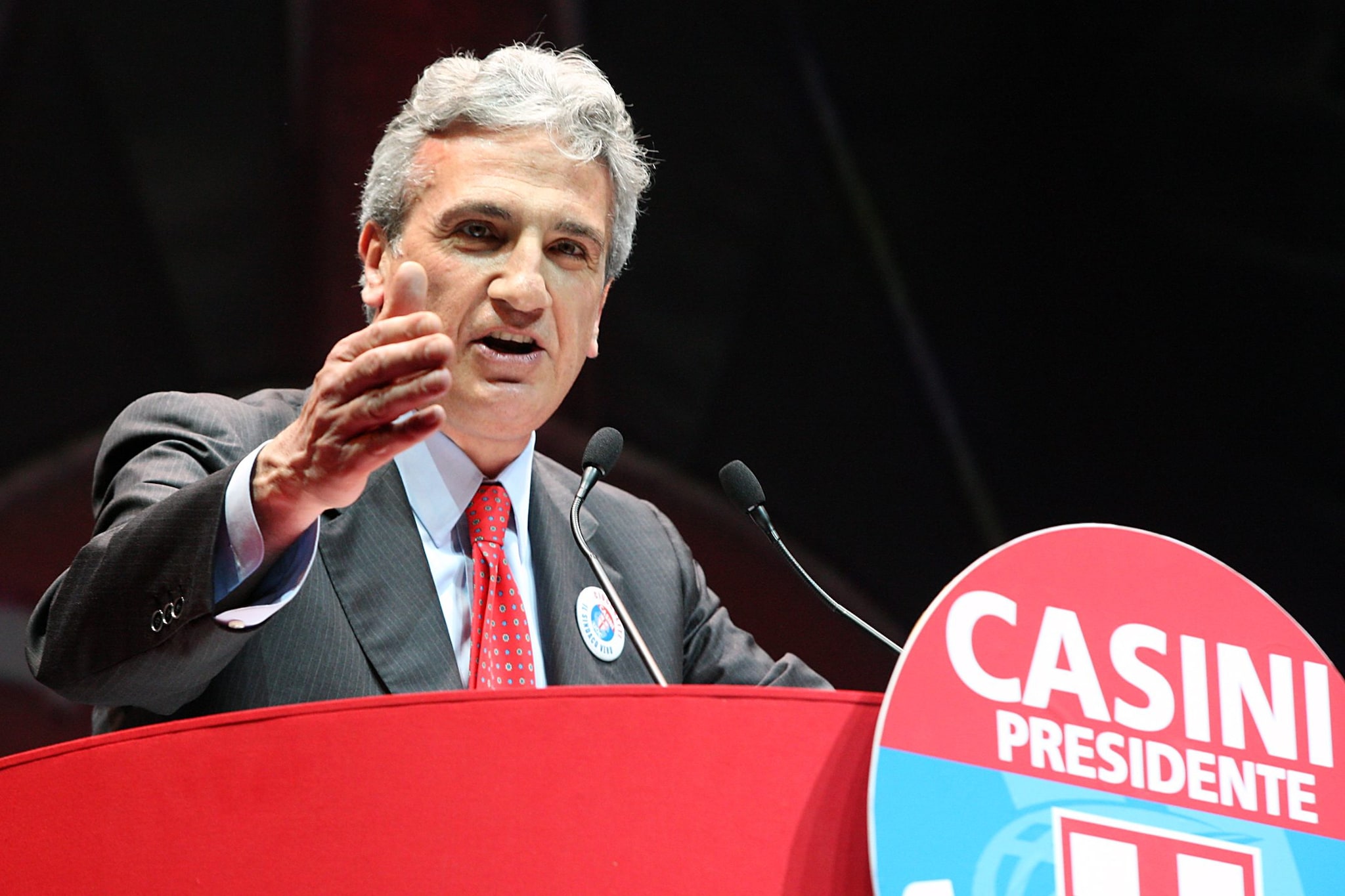 Luciano Ciocchetti ai tempi della militanza nell’Udc di Pierferdinando Casini