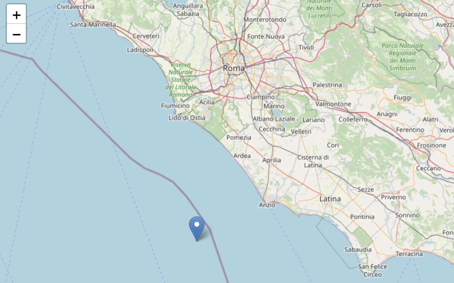 Dove è stata registrata la scossa di terremoto.