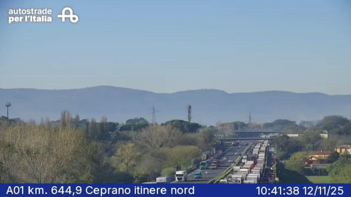 La coda in autostrada.