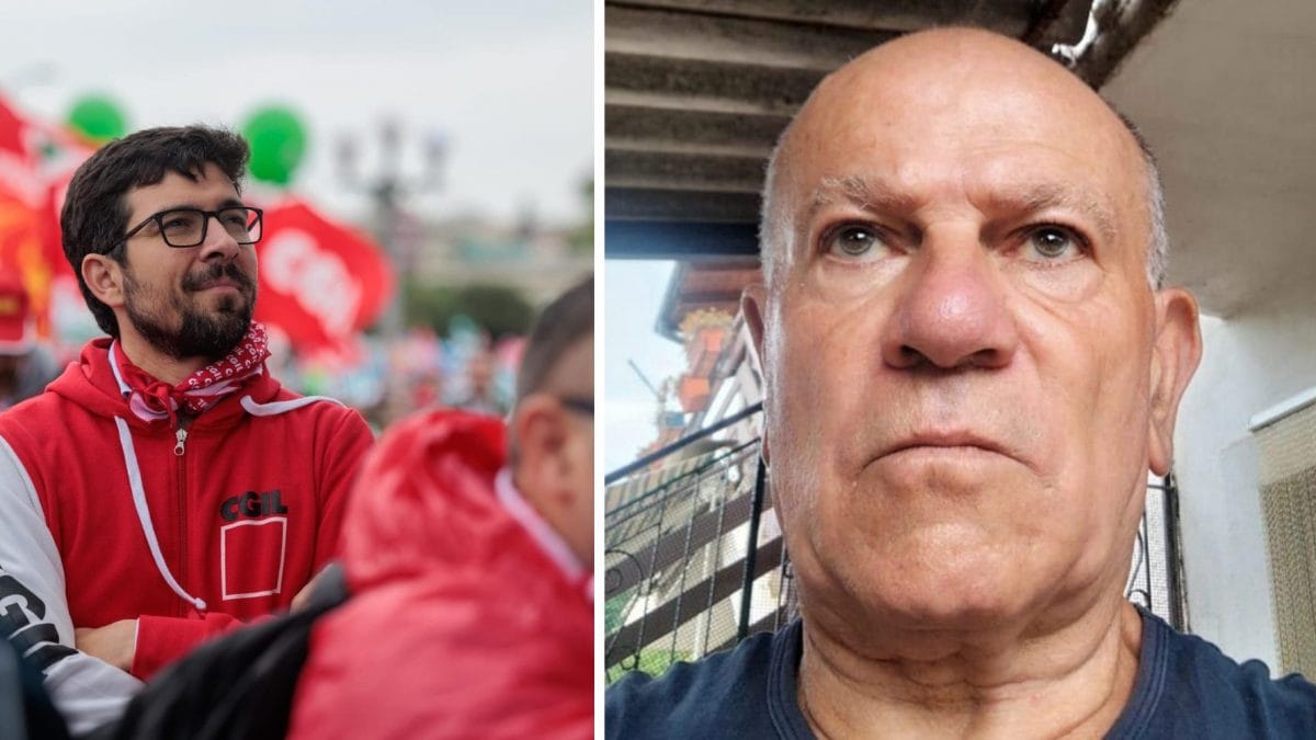 Il segretario della Cgil Roma e Lazio Natale di Cola e Ezio Cretaro