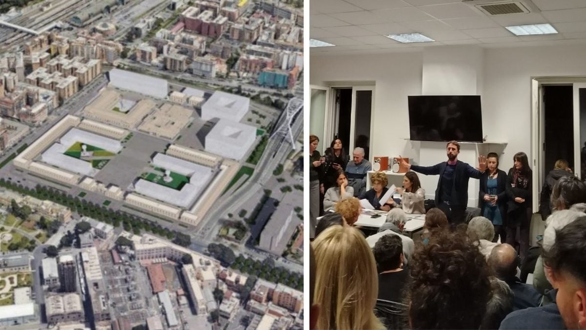 Il progetto sugli Ex Mercati Generali e un momento dell’assemblea di mercoledì 26 novembre