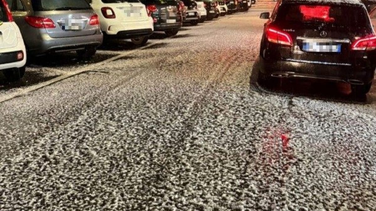 Grandinata a Monteverde Colli Portuensi (Foto dalla pagina Facebook Meteo Lazio)