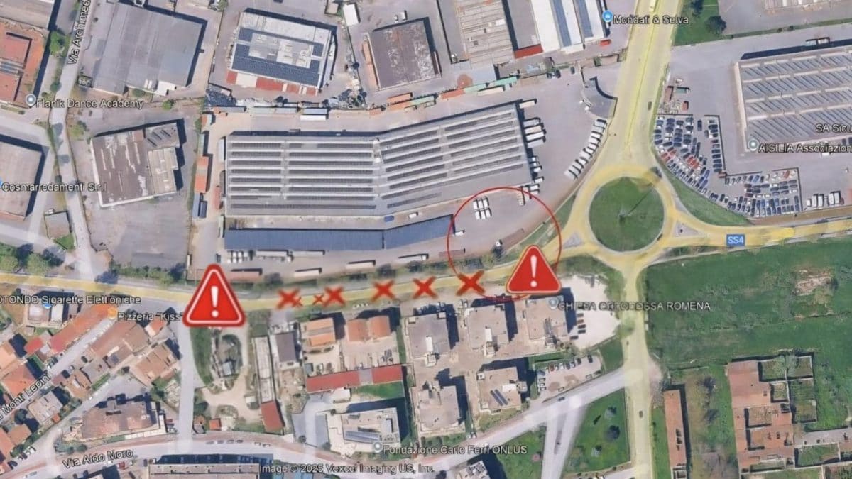 Il tratto in cui è stato ritrovato l’ordigno bellico, dal profilo Facebook del sindaco Varone.