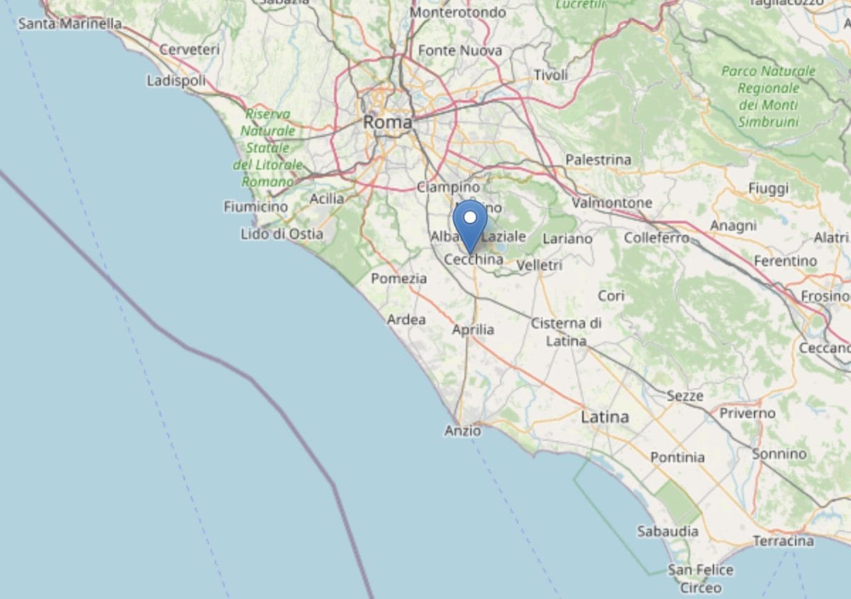 L’epicentro del terremoto ad Ariccia, a pochi passi da Roma.