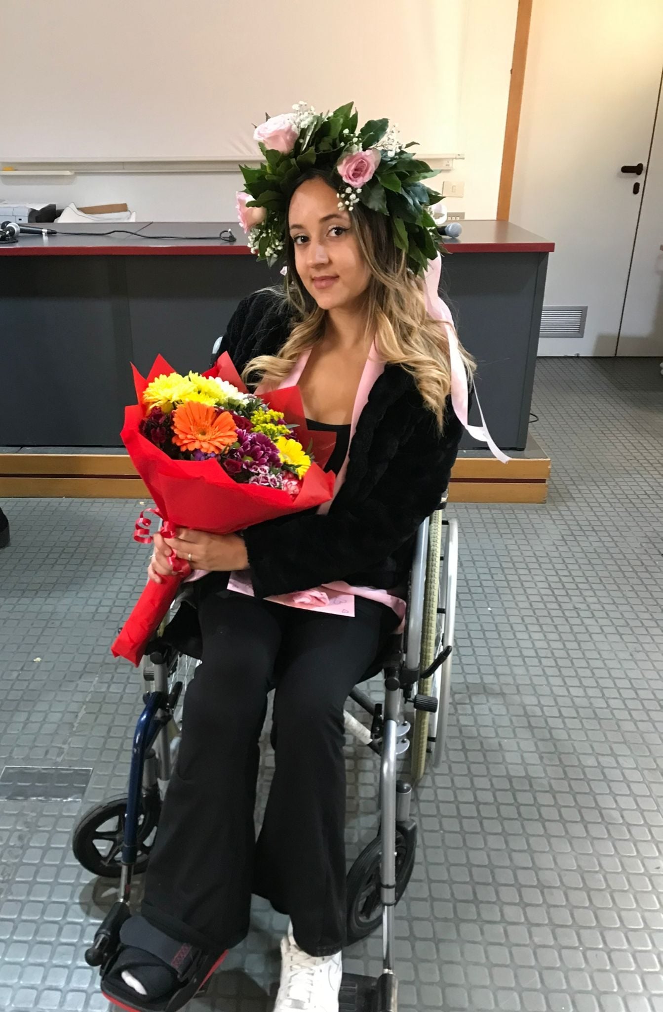Caterina Pallocca il giorno della sua laurea.