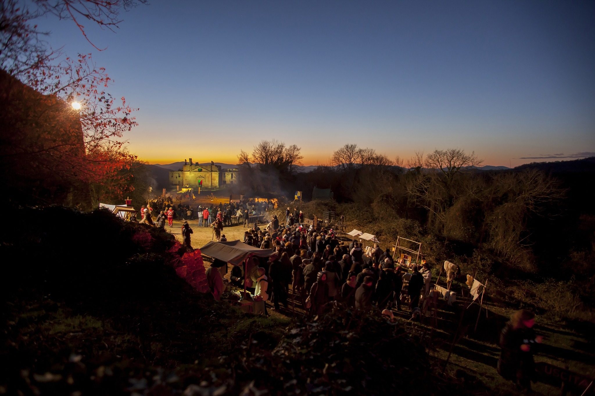 Panoramica sul presepe a Monterano