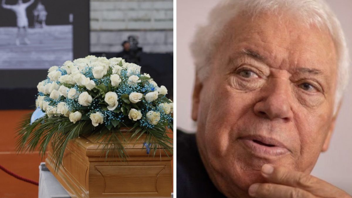 La bara di Nicola Pietrangeli alla camera ardente al Foro Italico (La Presse)