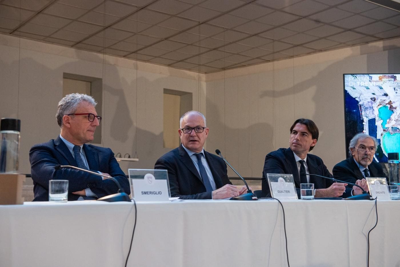 La conferenza stampa ai Musei Capitoloni (La Presse)