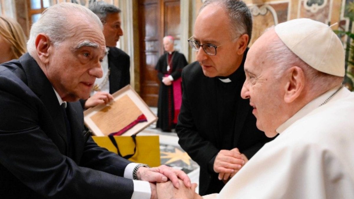 Papa Francesco incontra padre Spadaro e Scorsese
