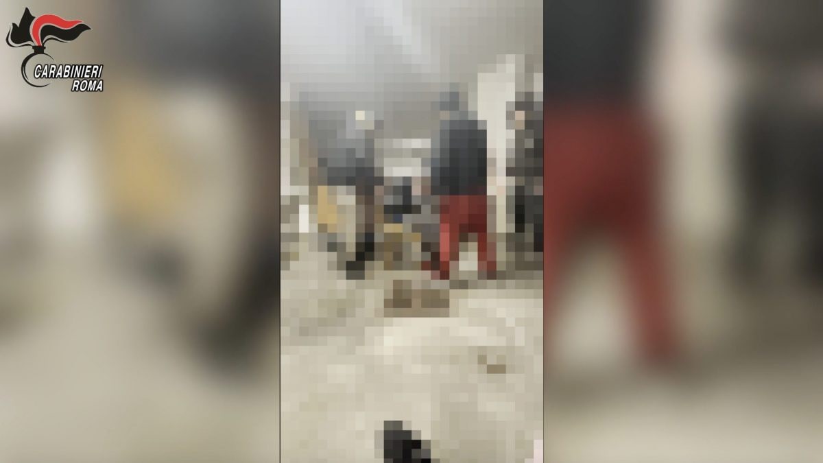 Immagini dei carabinieri relative all’operazione