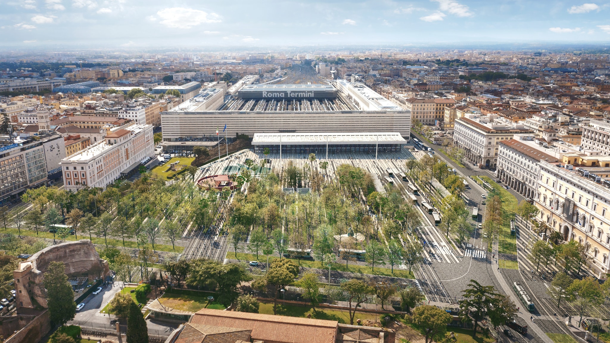 La stazione Termini secondo il progetto presentato da Studio Its Architettura e dal team di collaboratori.