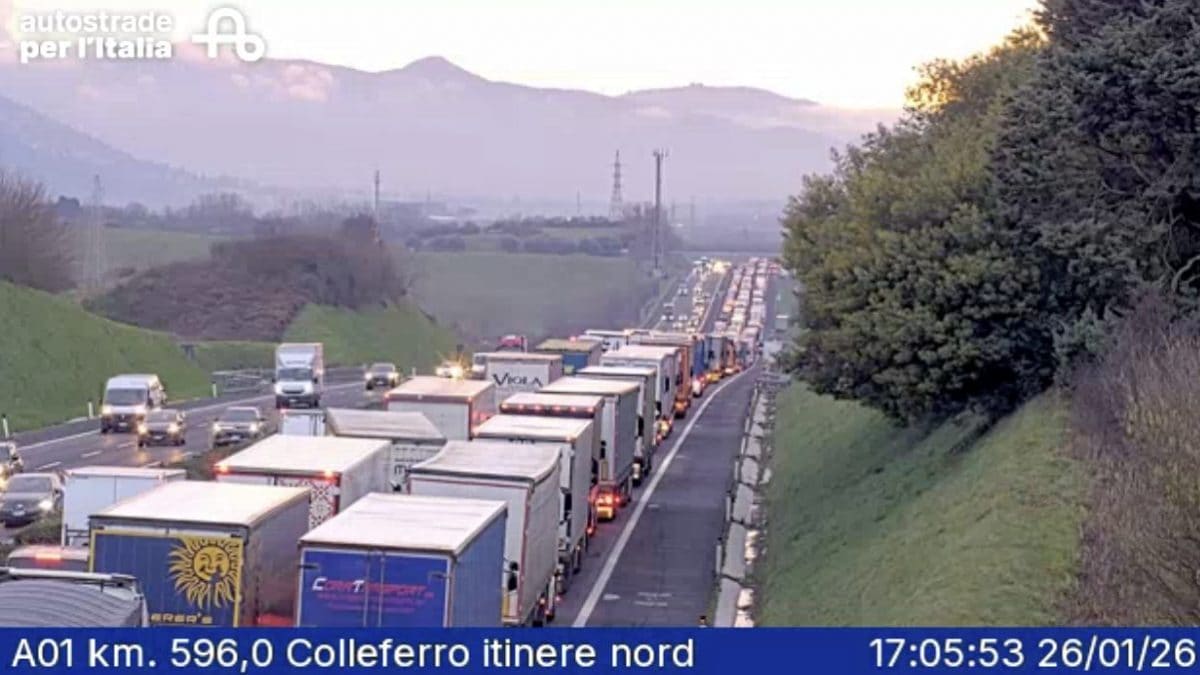 La coda all’altezza di Colleferro.