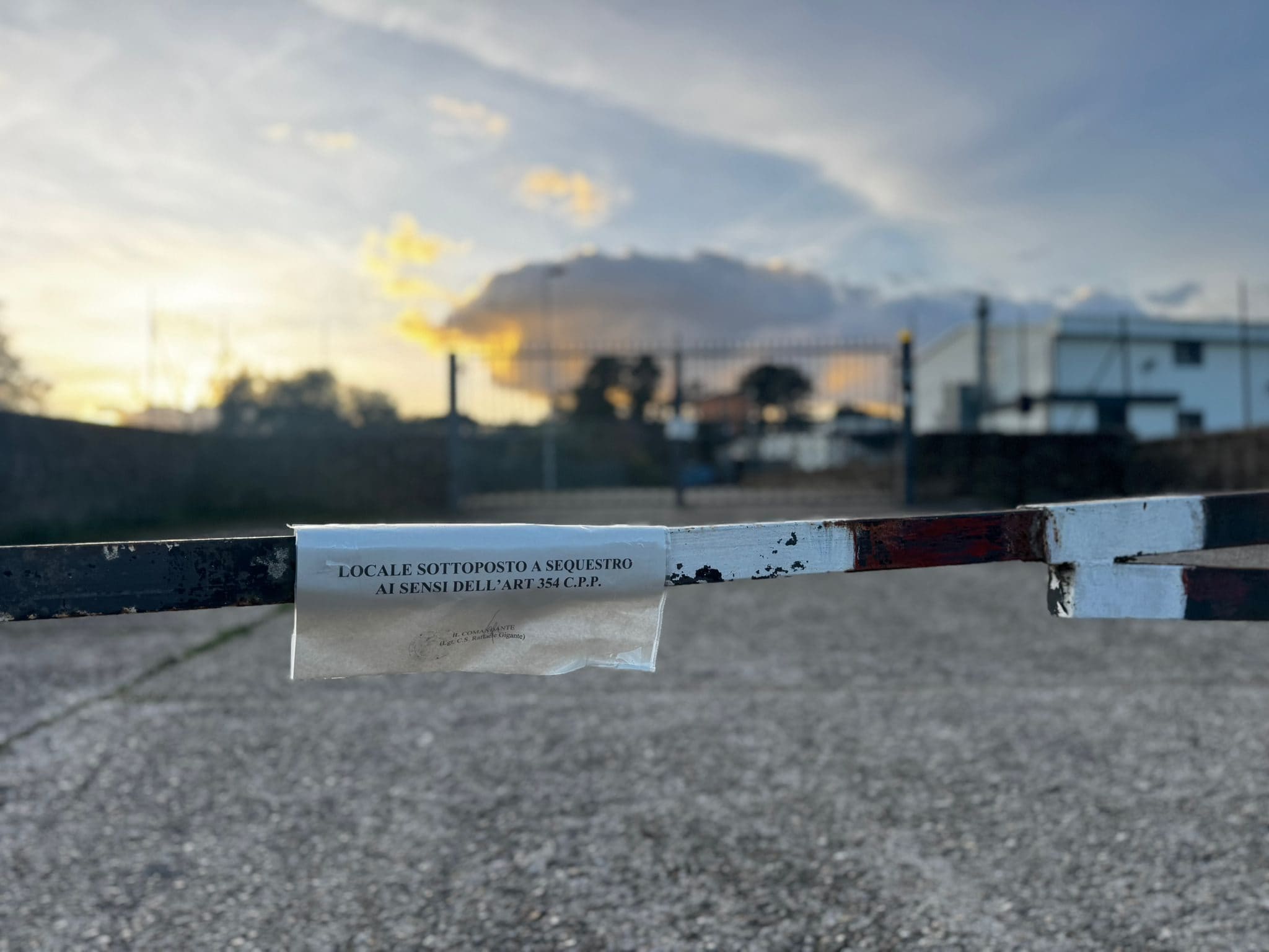 Il capannone che ospita i locali della ditta del marito di Federica Torzullo dopo essere stato posto sotto sequestro.