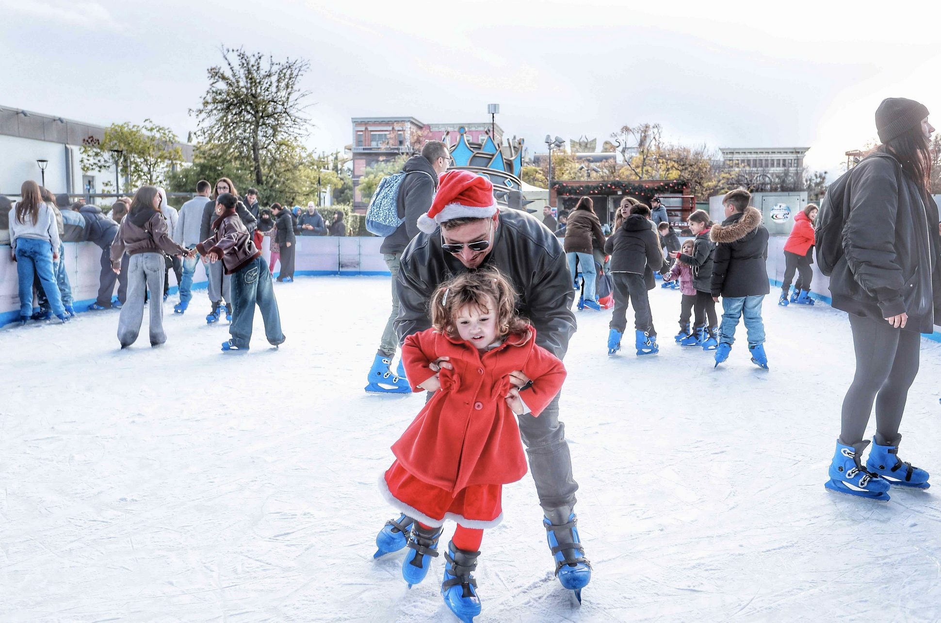 La pista di pattinaggio a Cinecittà World