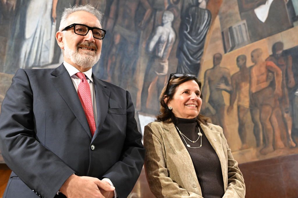 Il presidente della Regione Lazio, Francesco Rocca, e la rettrice della Sapienza, Antonella Polimeni (foto da Università La Sapienza)
