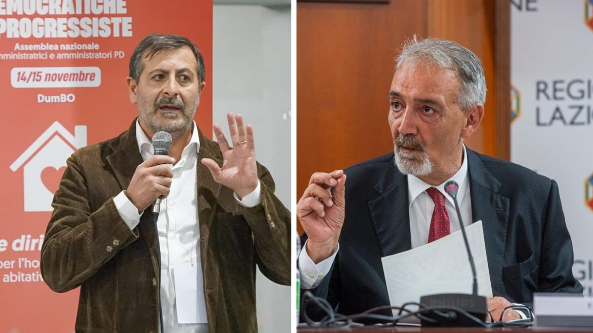 Il consigliere regionale Massimiliano Valeriani e il presidente della Regione Lazio Francesco Rocca