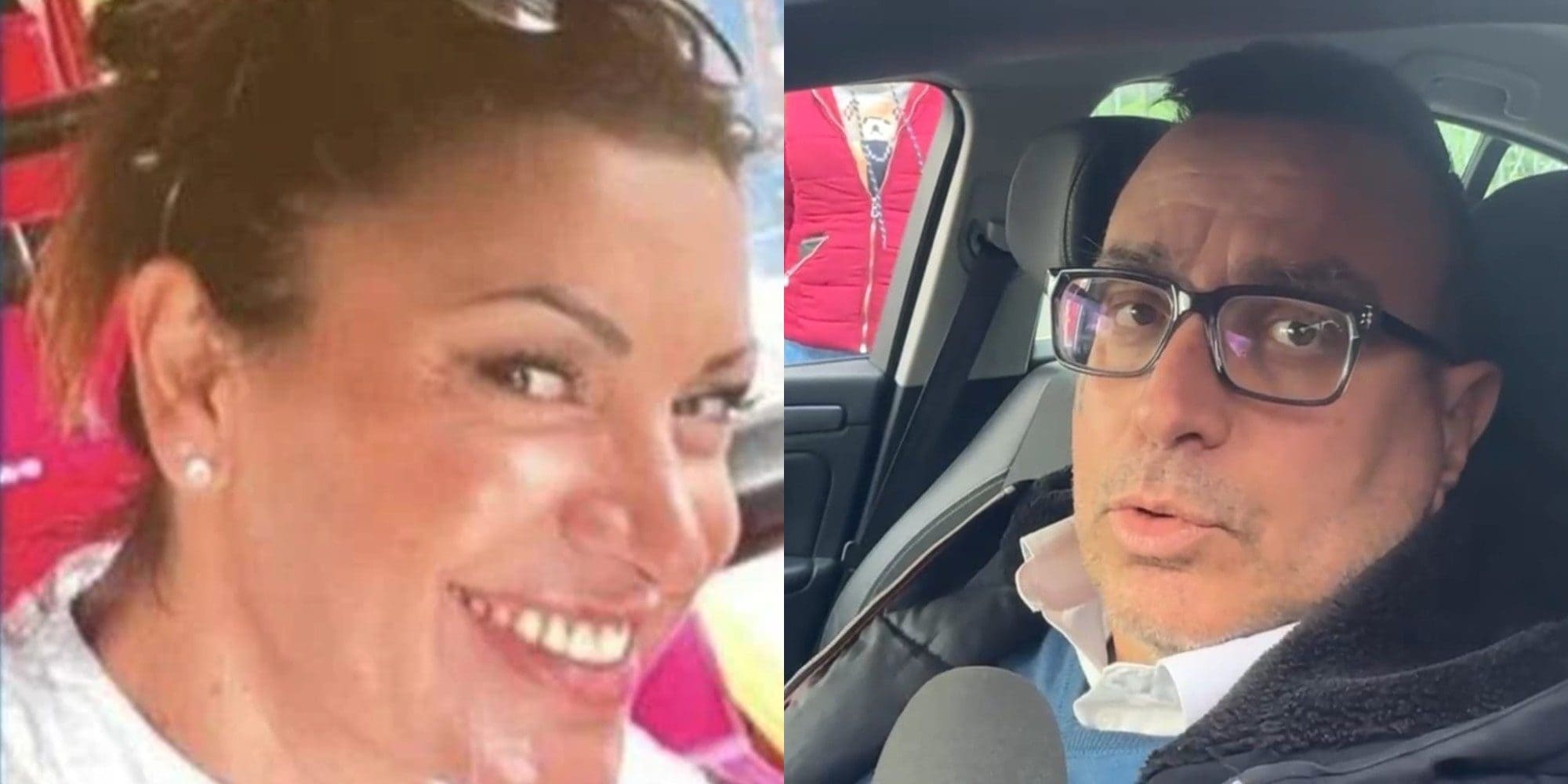 A sinistra Federica Torzullo, a destra il vicino di casa che li ha visti litigare.