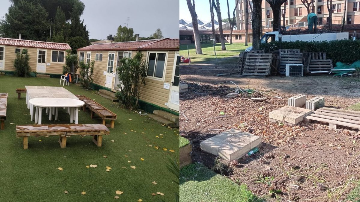 L’ASD Serafico EUR Calcio prima e dopo le demolizioni