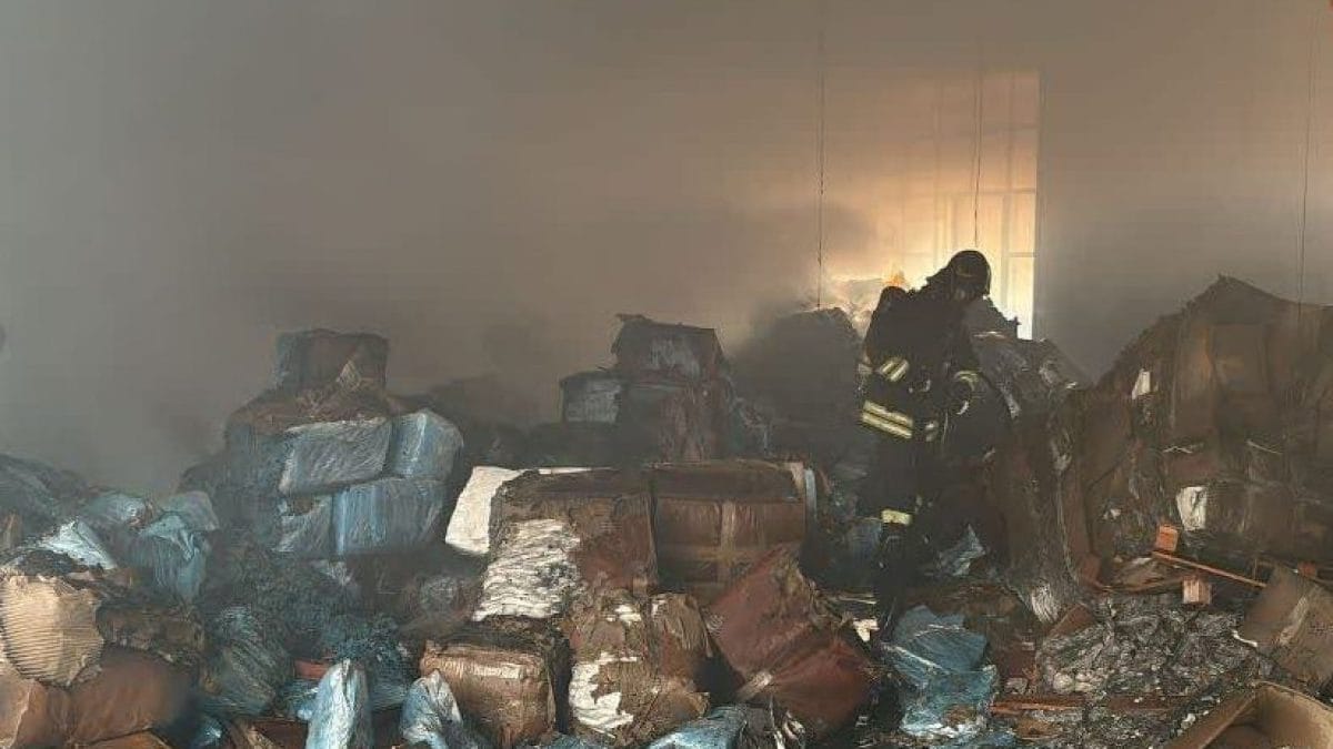 I vigili del fuoco sul posto