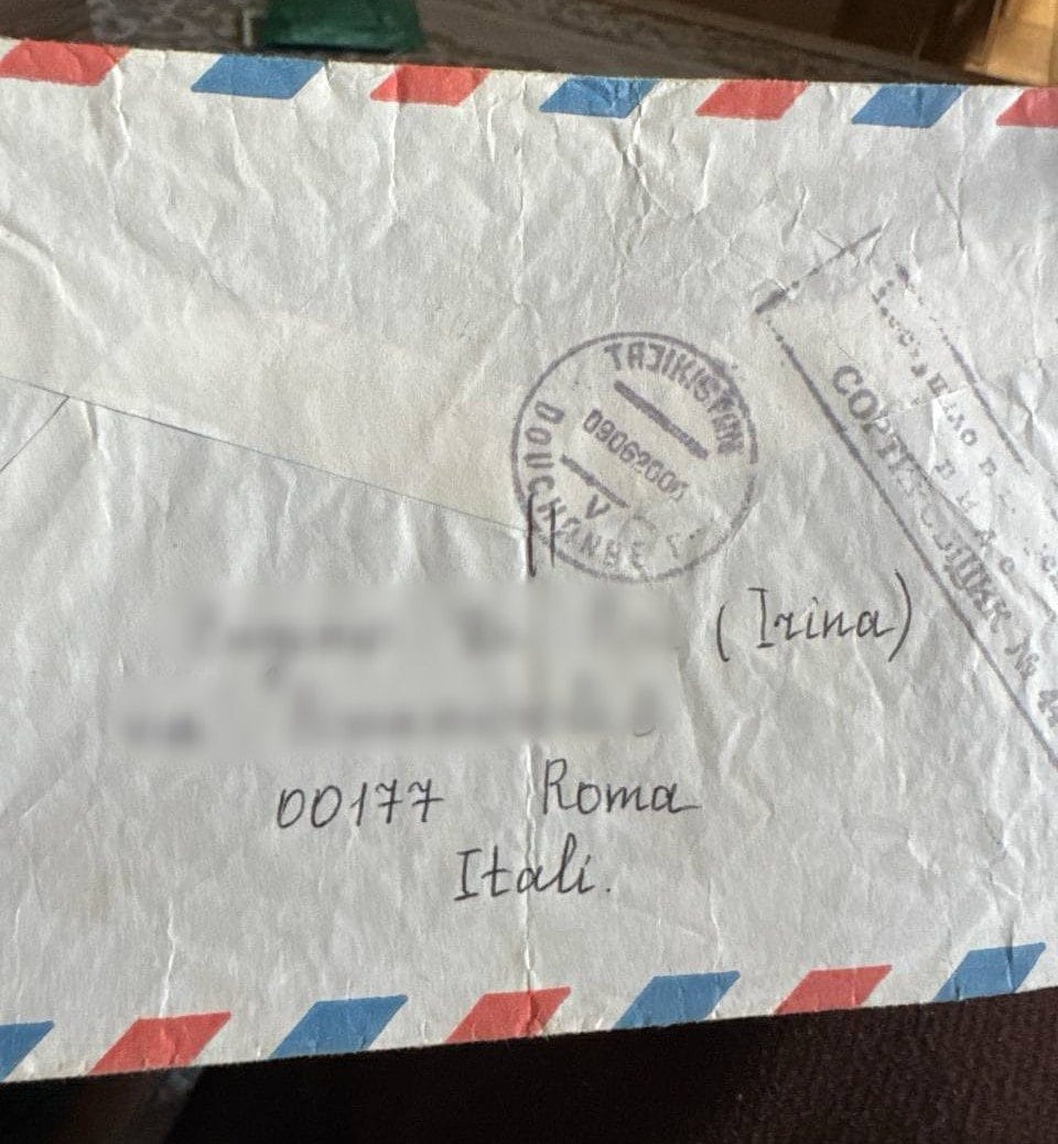 La lettera inviata da Irina alla famiglia del padre.