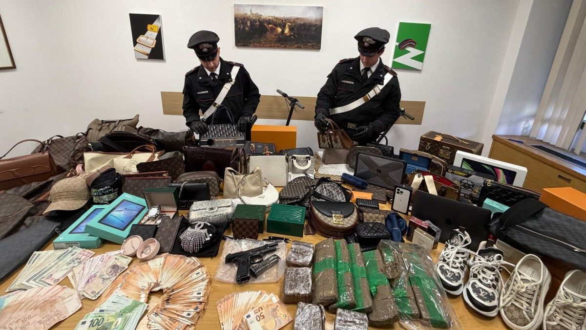 Il materiale sequestrato (foto da carabinieri)