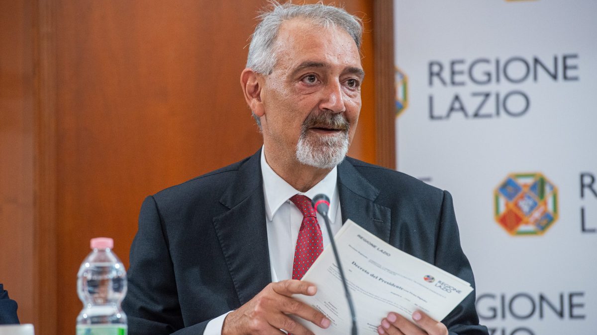 Il presidente della regione Lazio, Francesco Rocca (Lapresse)