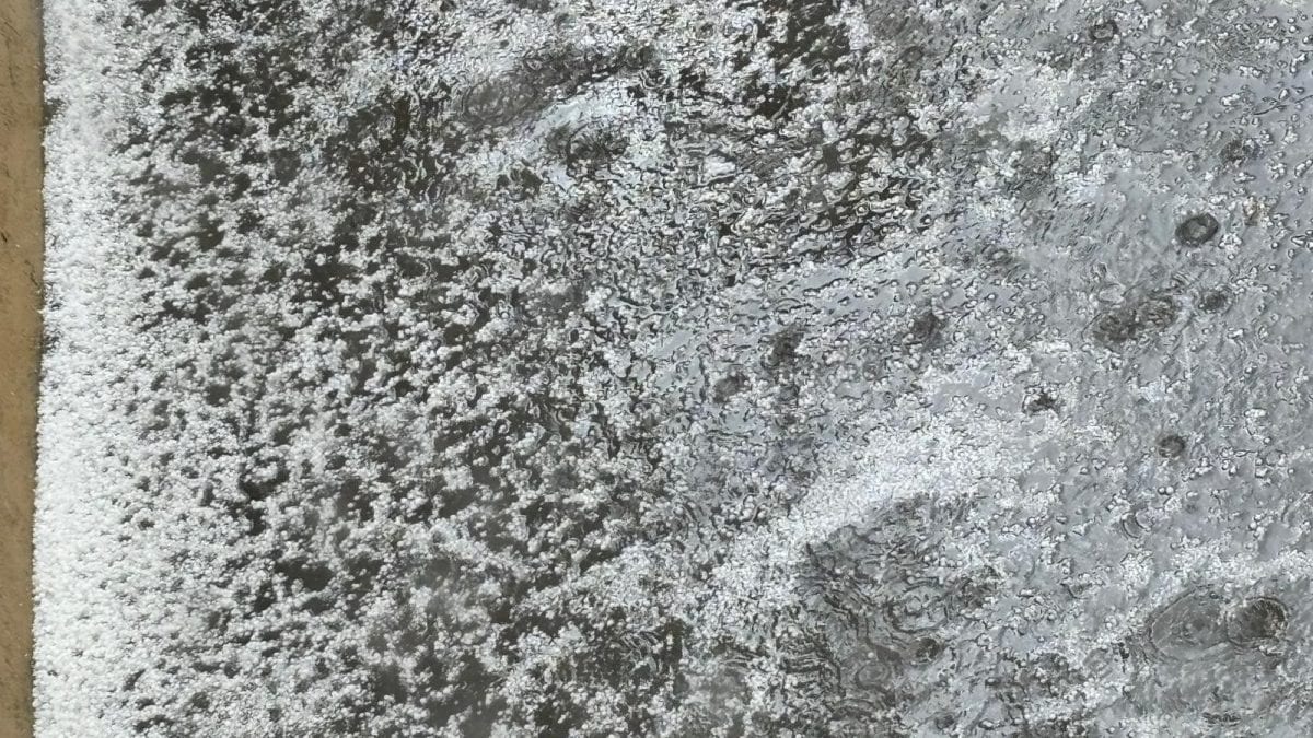 La forte grandinata di oggi pomeriggio a Roma Nord