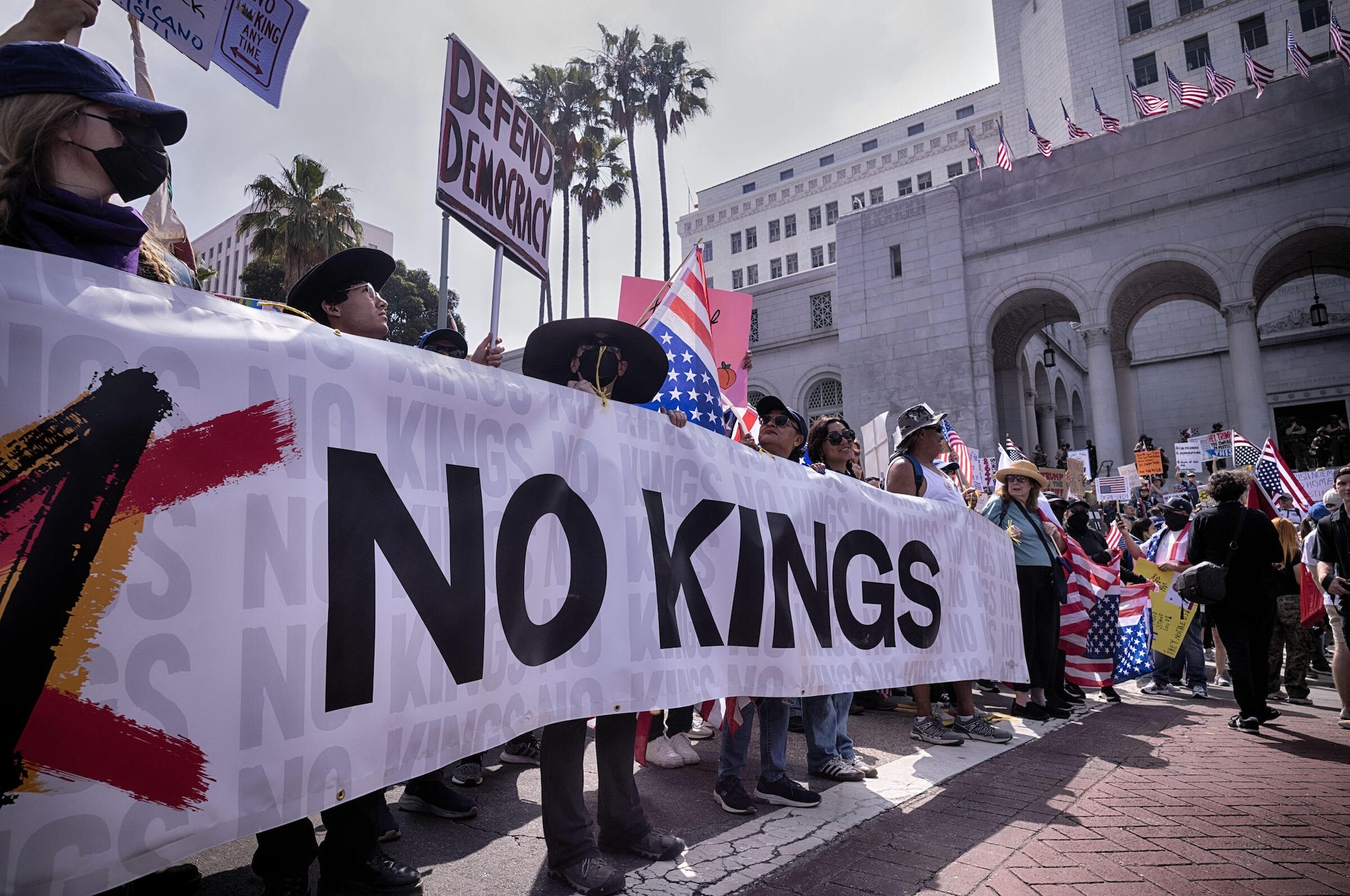 Manifestazione No Kings a Los Angeles del 14 giugno 2025 (Lapresse)