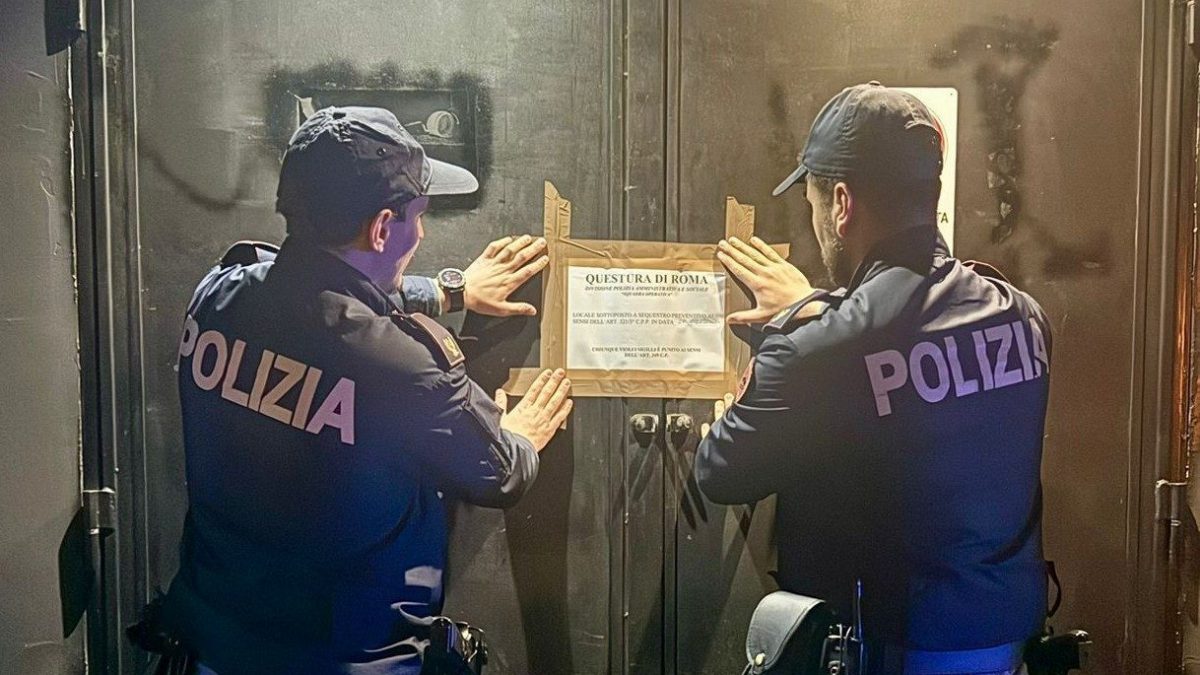 La polizia mette i sigilli al locale di San Lorenzo (Foto da polizia di Stato)