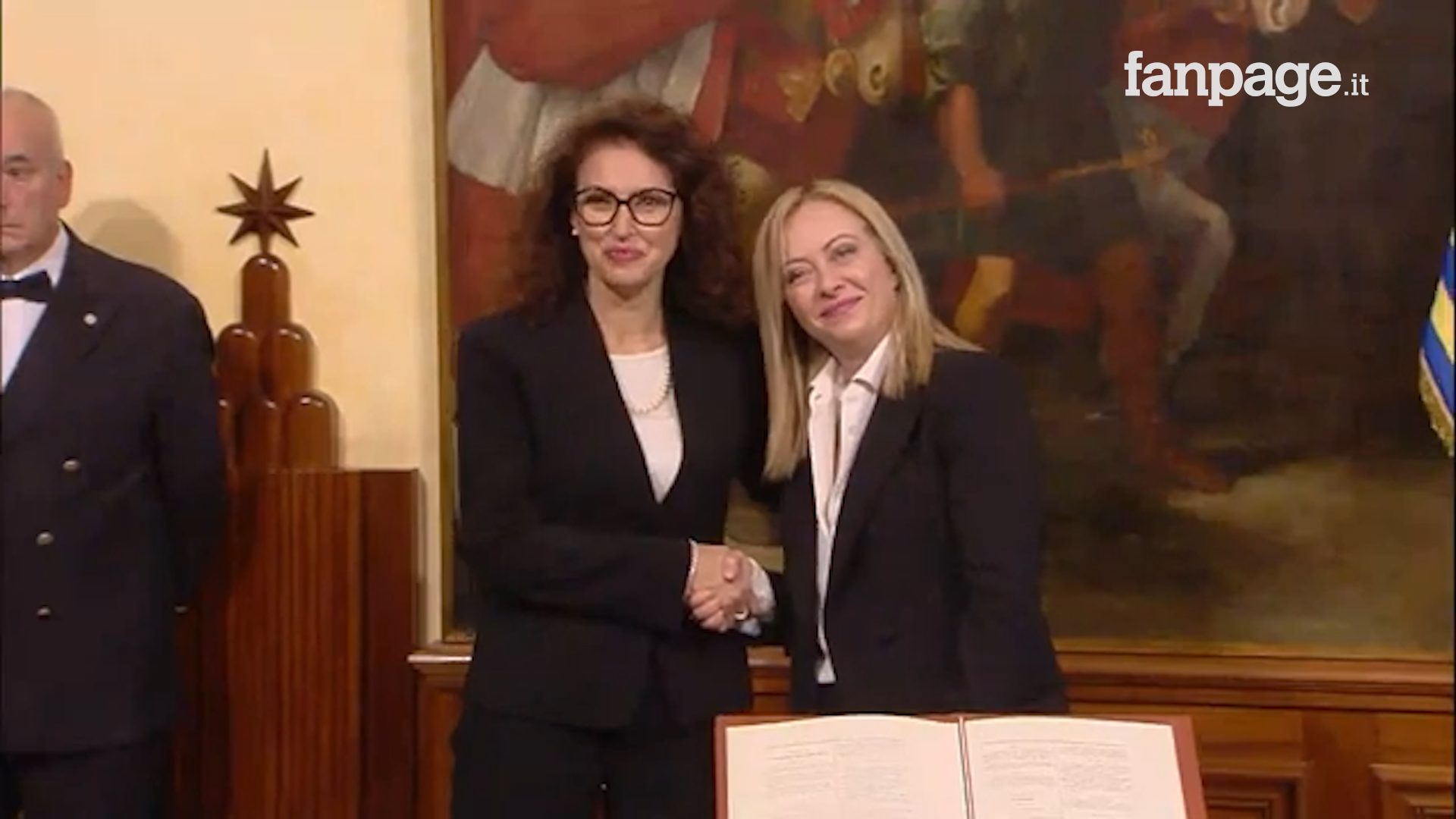 La viceministra al Lavoro Maria Teresa Bellucci con Giorgia Meloni