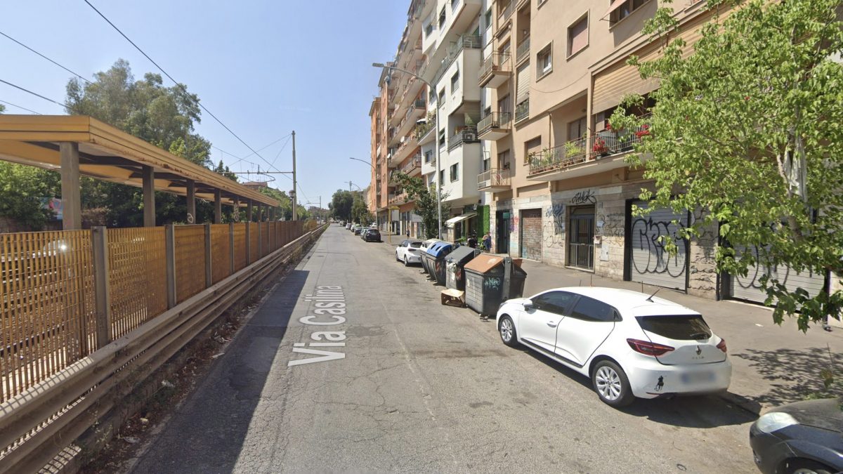 Il tratto di via Casilina tra via Leonardo Bufalini e via Zenodossio